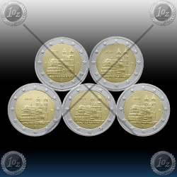 5 x 2 EVRO NEMČIJA (A,D,F,G,J) 2021 "Magdeburger Dom" UNC